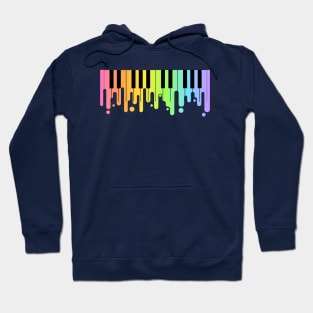 Musician Rainbow Pride Piano Melt LGBTQ Hoodie